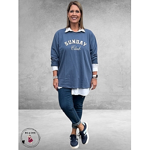 KAFFE CURVE Sweatshirt Sunday Club